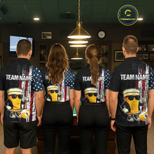Load image into Gallery viewer, Funny Beer 8 Ball &amp; 9 Ball American Flag Billiard Shirt For Men Custom Patriotic Pool Team Jersey TDM5427