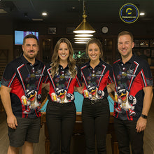 Load image into Gallery viewer, Funny Duck 8 Ball Pool Billiard Shirt For Men Custom Billiard Team Jersey Polo &amp; 1/4 Zip TDM6101