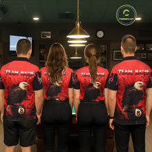 Load image into Gallery viewer, Red 8 Ball Pool Eagle Paint Splash Billiard Shirt For Women Custom Billiard Jersey Polo &amp; 1/4 Zip TDM5492
