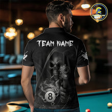 Load image into Gallery viewer, Funny Grim Reaper 8 Ball Smoke Billiard Shirt For Men Custom Pool Jersey, Billiard Team Shirt TDM4898