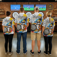 Load image into Gallery viewer, Funny Bulldog Colorful Darts Shirt For Men Custom Darts Jersey Team Polo &amp; 1/4 Zip, Darts Gifts TDM5838