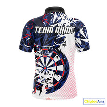 Load image into Gallery viewer, Personalized Paint Splash Darts Shirt For Men Custom Darts Jersey Team Polo &amp; 1/4 Zip |Red TDM6063