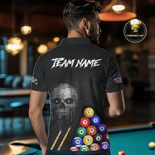 Load image into Gallery viewer, Personalized Grunge Skull Billiard Shirt For Men Custom Pool Team Jersey Polo &amp; 1/4 Zip TDM5920