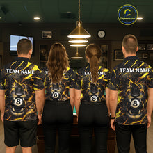 Load image into Gallery viewer, Black And Yellow Tiger Crown 8 Ball Pool Billiard Shirt For Women Personalized Billiard Team Apparel NYN2632