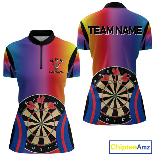 Persionalized Multi-Color Dartboards Dart Shirt For Women, Custom Dart Jerseys NYN0092