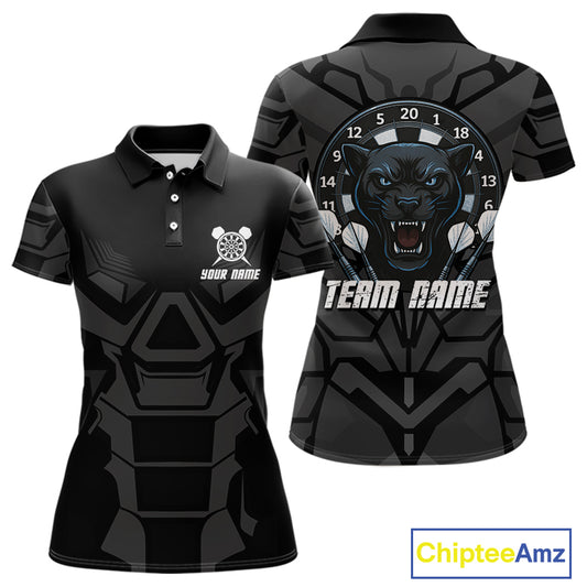 Navy Panther Darts Arrow Women's Grunge Darts Shirt - Custom Name For Darts Jersey NYN0438