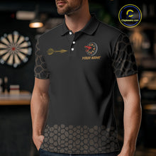 Load image into Gallery viewer, Dark Brown Cobra &amp; Dart Arrow Men's Darts Shirt - Custom Name For Darts Jersey NYN0443