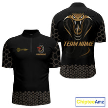 Load image into Gallery viewer, Dark Brown Cobra &amp; Dart Arrow Men's Darts Shirt - Custom Name For Darts Jersey NYN0443