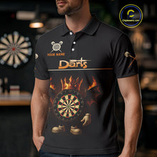 Load image into Gallery viewer, Fire Flame Wings Dartboard Custom Funny Dart Shirt For Men, Dart Team Jerseys NYN0094