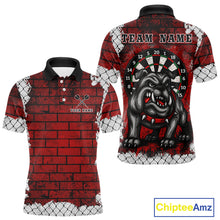 Load image into Gallery viewer, Brick-Wall Fierce Bulldog Men's Darts Team Shirt - Personalized Name For Players NYN0462
