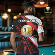Load image into Gallery viewer, Lightning Red Billiard 8 Ball &amp; 9 Ball Pool Shirt For Men Custom Camo Billiard Team Jersey NYN3425