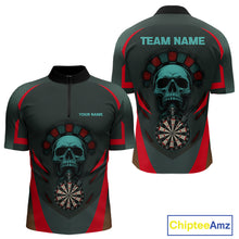 Load image into Gallery viewer, Spartan Skull Style Warrior Men's Darts Team Shirt - Personalized Name For Players NYN0463