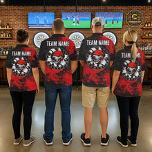 Load image into Gallery viewer, Personalized Black &amp; Grunge Red Funny Cool Dog Cracked Darts Shirts For Women Dart Team Jerseys NYN2818