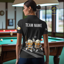 Load image into Gallery viewer, Funny Beer Couple Play Pool 8 Ball Women's Billiard Team Shirt Custom Billiard Polo &amp; 1/4 Zip Attire NYN2666