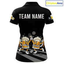 Load image into Gallery viewer, Funny Beer Couple Play Pool 8 Ball Women's Billiard Team Shirt Custom Billiard Polo &amp; 1/4 Zip Attire NYN2666