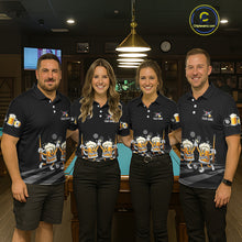 Load image into Gallery viewer, Funny Beer Couple Play Pool 8 Ball Women's Billiard Team Shirt Custom Billiard Polo &amp; 1/4 Zip Attire NYN2666