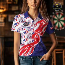 Load image into Gallery viewer, Custom America 250Th Anniversary Dart Polo &amp; Quarter-Zip Shirt For Women Patriotic USA Dart Jerseys NYN2824