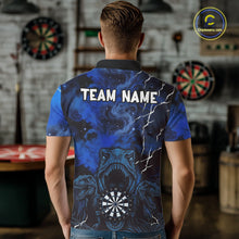 Load image into Gallery viewer, Personalized Blue Smoking Funny Dinosaurs Mens Darts Shirt Custom Grunge Outfits Dart Jerseys NYN3204