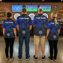 Load image into Gallery viewer, Personalized Blue Smoking Funny Dinosaurs Womens Darts Shirt Custom Grunge Outfits Dart Jerseys NYN3204