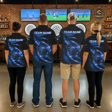 Load image into Gallery viewer, Thunder Blue Dartboard Mens Dart Polo &amp; 1/4-Zip Shirt Custom Name Splatter Dart Jersey For Darters NYN3208