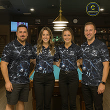 Load image into Gallery viewer, Multi-Panther Funny Glass Crack 8 Ball Pool Polo &amp; 1/4-Zip Team Shirt For Men Custom Billiards Ball Apparel NYN2464