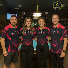 Load image into Gallery viewer, Red Flaming 8 Ball Pool Polo &amp; 1/4-Zip Team Shirt For Men Custom Billiards Ball Apparel NYN2831