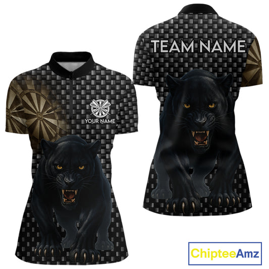 Dark Panther Brown Dartboard Darts Shirt For Women - Custom Dart Player Jersey NYN0531