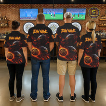 Load image into Gallery viewer, Eagle Couple Flame Dartboard &amp; Arrow Women Darts Quarter-Zip Shirt Custom Outfits Dart Team Jerseys NYN2508