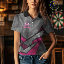 Load image into Gallery viewer, Aggressive Dog Dartboard Pink Darts Shirt For Women - Custom Name For Players NYN0561