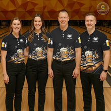 Load image into Gallery viewer, Personalized Beer Runner Funny Bowling Team Shirts For Men Bowling Polo &amp; 1/4-Zip Jersey NYN2724
