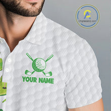 Load image into Gallery viewer, Personalized Mens Golf Polo Shirts Green Golf Courses Custom Name Golf Team Shirt, Golf Gifts NYN2880