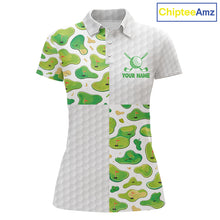 Load image into Gallery viewer, Personalized Womens Golf Polo Shirts Green Golf Courses Custom Name Golf Team Shirt, Golf Gifts NYN2880