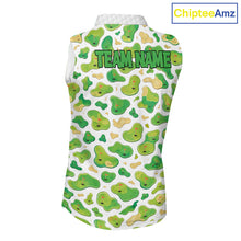 Load image into Gallery viewer, Personalized Womens Golf Sleeveless Polo Shirts Green Golf Courses Custom Name Golf Team Shirt Golf Gifts NYN2880