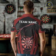Load image into Gallery viewer, Custom Thunder Lightning Darts Polo &amp; 1/4 Zip Shirt For Men Red Darts Thunder Team Jerseys NYN2889