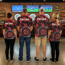 Load image into Gallery viewer, Red Grunge Skull Cracked Glass Dartboard Custom Men Darts Quarter-Zip Shirts Dart Team Jerseys NYN2259