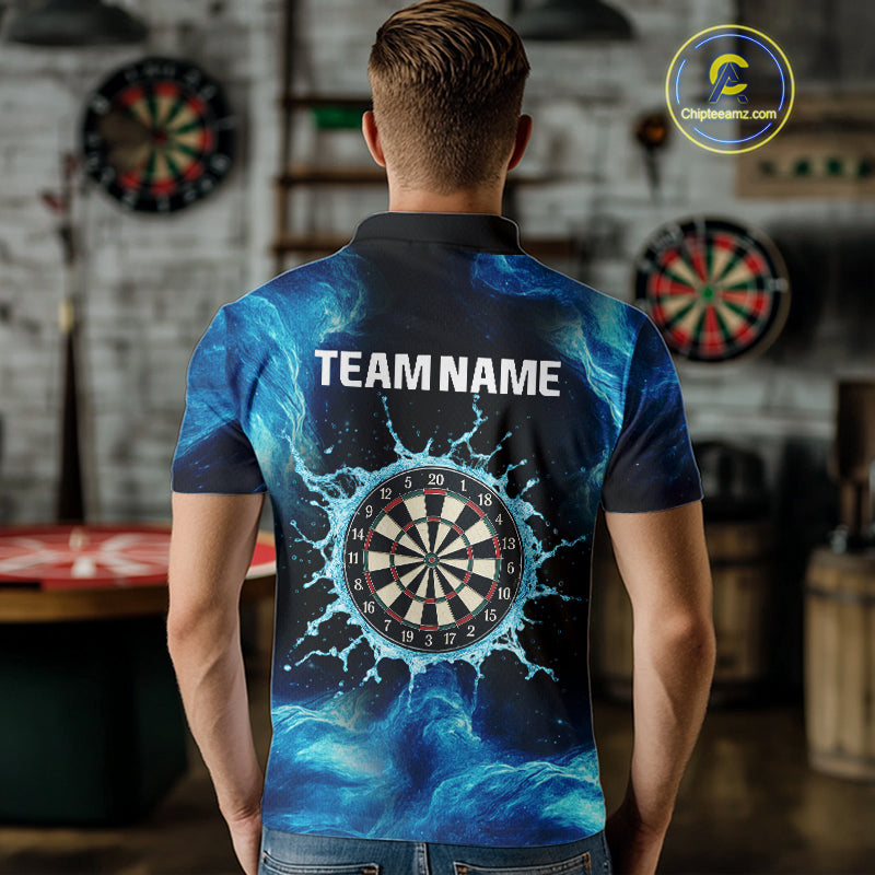 Dripping Water Dartboard Darts Shirt For Men - Name Personalization Darts Jersey NYN0348
