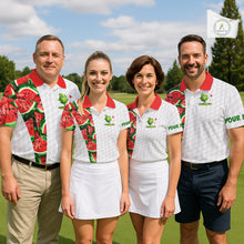 Load image into Gallery viewer, Custom Watermelon Golfer Funny Golf Team Outfits Watermelon Slices Golf Polo Golf Shirts For Men NYN3319
