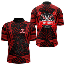 Load image into Gallery viewer, Custom Red Dragron With Dartboards Dart Shirts For Men, Dart Team Jerseys NYN0029
