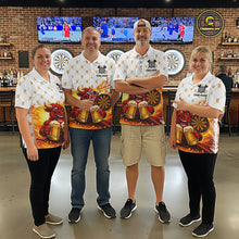Load image into Gallery viewer, Bull &amp; Cheer Beers Dartboard Custom Funny Darts Quarter-Zip Shirts Women  Dart Team Jerseys | White NYN2273