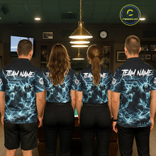 Load image into Gallery viewer, Lightning Turquoise Grim Reaper Beer 8 Ball Pool Men Billiard Shirt Personalized Billiard Team Names NYN2735