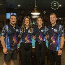 Load image into Gallery viewer, Colorful Paint Ball 8 Billiard Jerseys For Women Custom Blue Billiard Balls Pool Jersey NYN2317