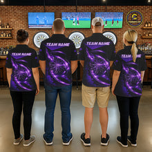 Load image into Gallery viewer, Thunder Purple Dartboard Men Dart Polo &amp; 1/4-Zip Shirt Custom Name Splatter Dart Jersey For Darters NYN2964