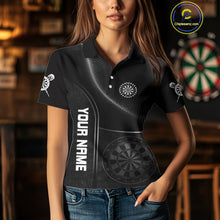 Load image into Gallery viewer, Halftone Pattern Dartboard White In Lines Grunge Dart Shirts For Women, Dart Jerseys NYN0057