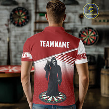 Load image into Gallery viewer, Grim Reaper Dartboard Custom Red Darts Shirt For Men - Personalized Name For Players NYN0674