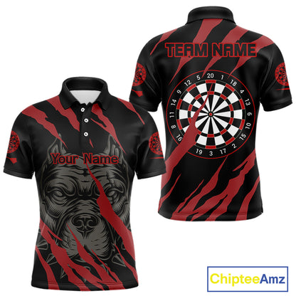 Red Scratch Bulldog Dart Shirt Custom Dart Team Shirt For Men, Dart Jerseys NYN0221