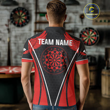 Load image into Gallery viewer, Halftone Pattern Dartboard Custom Red Dart Shirt For Men, Dart Team Jerseys NYN0225