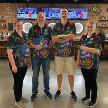 Load image into Gallery viewer, Custom Colorful Bulldog Dartboard 3D Funny Dart Shirts Polo For Women Dart League Jerseys NYN2107