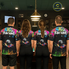 Load image into Gallery viewer, Colorful Paint &amp; Flame 8 Ball Billiard Shirt For Women Personalized Cue Billiard Team Shirt NYN2334