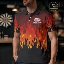 Load image into Gallery viewer, Flame Pattern Multi Color Dartboard Custom Flame Dart Shirt For Men, Dart Jerseys NYN0226
