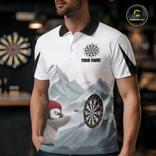 Load image into Gallery viewer, Cold Fierce Penguin Duo Play Darts Men Darts Polo Shirt Personalized Name For Darters NYN2356